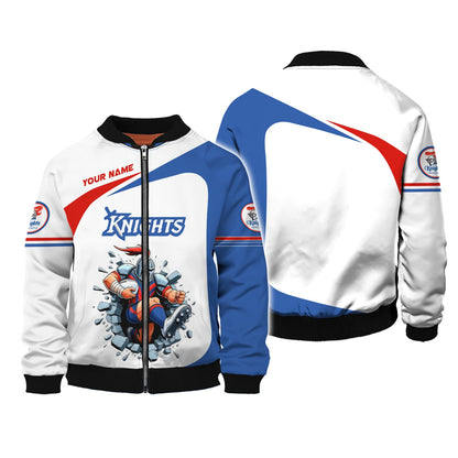 Zipper Hoodie Newcastle Knights 3D Shirt Rugby Custom T-Shirts