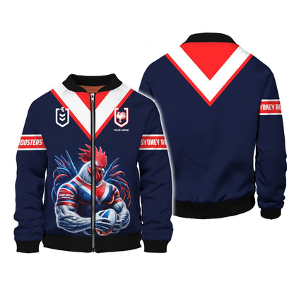 Zipper Hoodie Rugby Lover Custom T-Shirts Sydney Roosters 3D Shirt