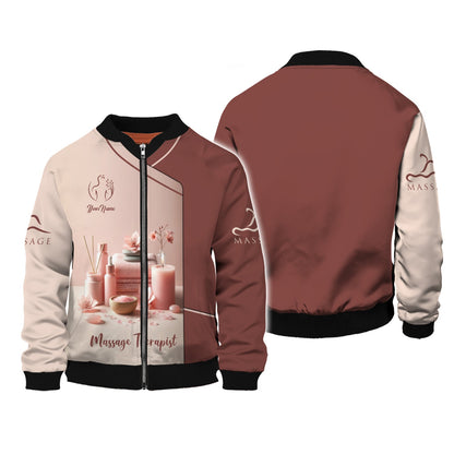 Zipper Hoodie Beautiful Spa Custom T-Shirts Cherry Blossom Therapeutic Massage Set 3D Shirt