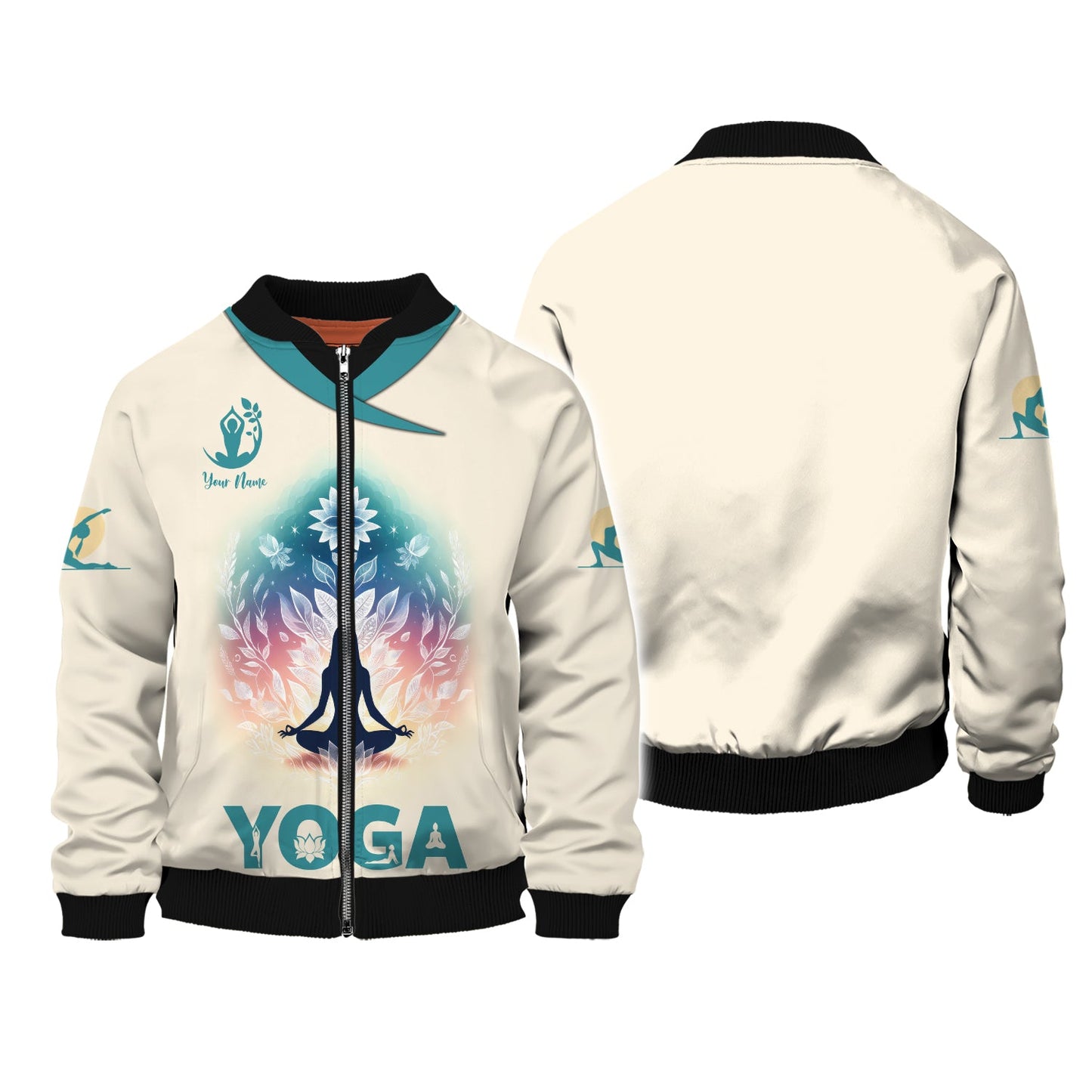 Zipper Hoodie Woman Doing Yoga In Nature 3D Shirt Relax And Practice Yoga  Custom T-Shirts