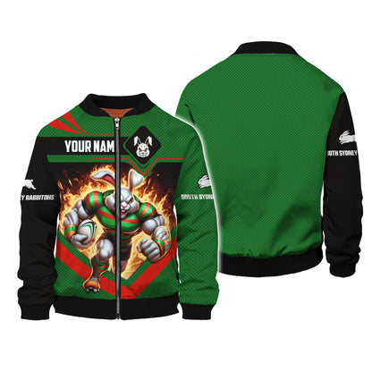 Zipper Hoodie Rugby Custom T-Shirts South Sydney Rabbitohs 3D Shirt