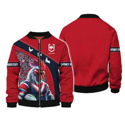 Zipper Hoodie Personalized T-Shirt Sydney Roosters Custom T-Shirts Rugby Lover 3D Shirt