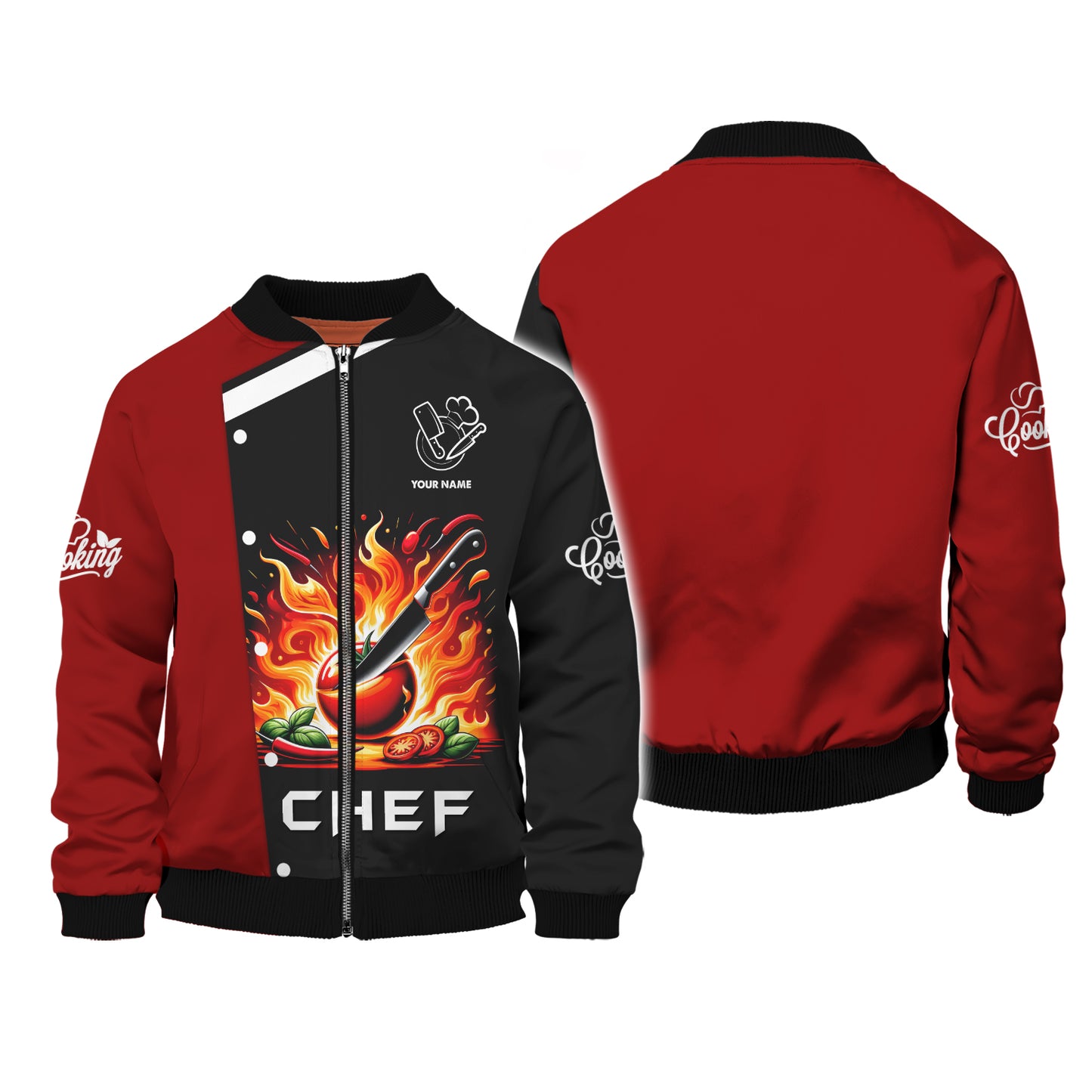 Chef Fire 3D Shirt Gif For Chef Lover Custom T-Shirts