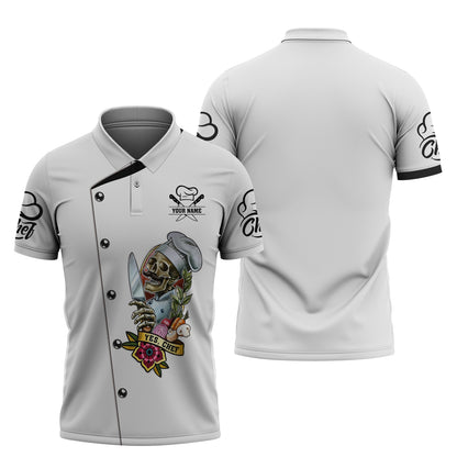 Skull Knives Chef 3D Shirt Knife Cooking Chef Custom T-Shirts