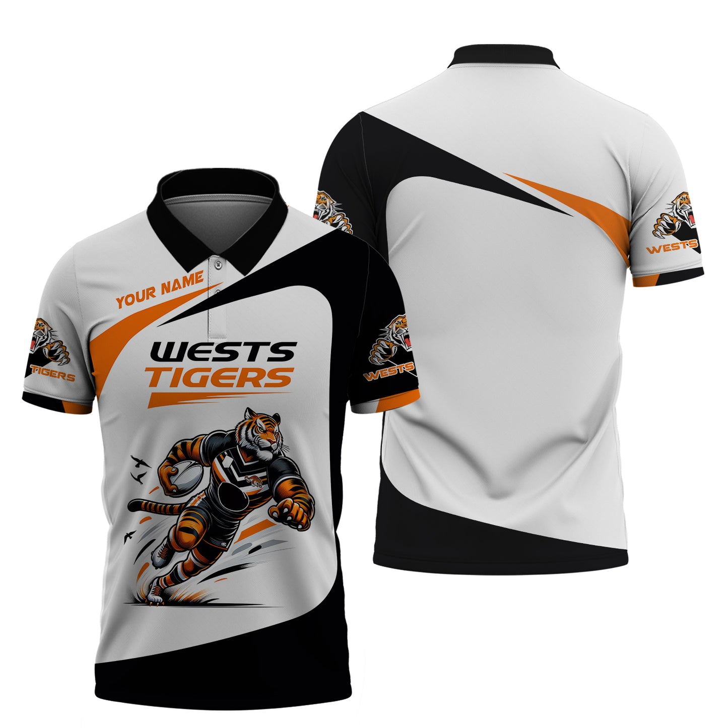 West Tigers 3D Shirt Rugby Custom T-Shirts