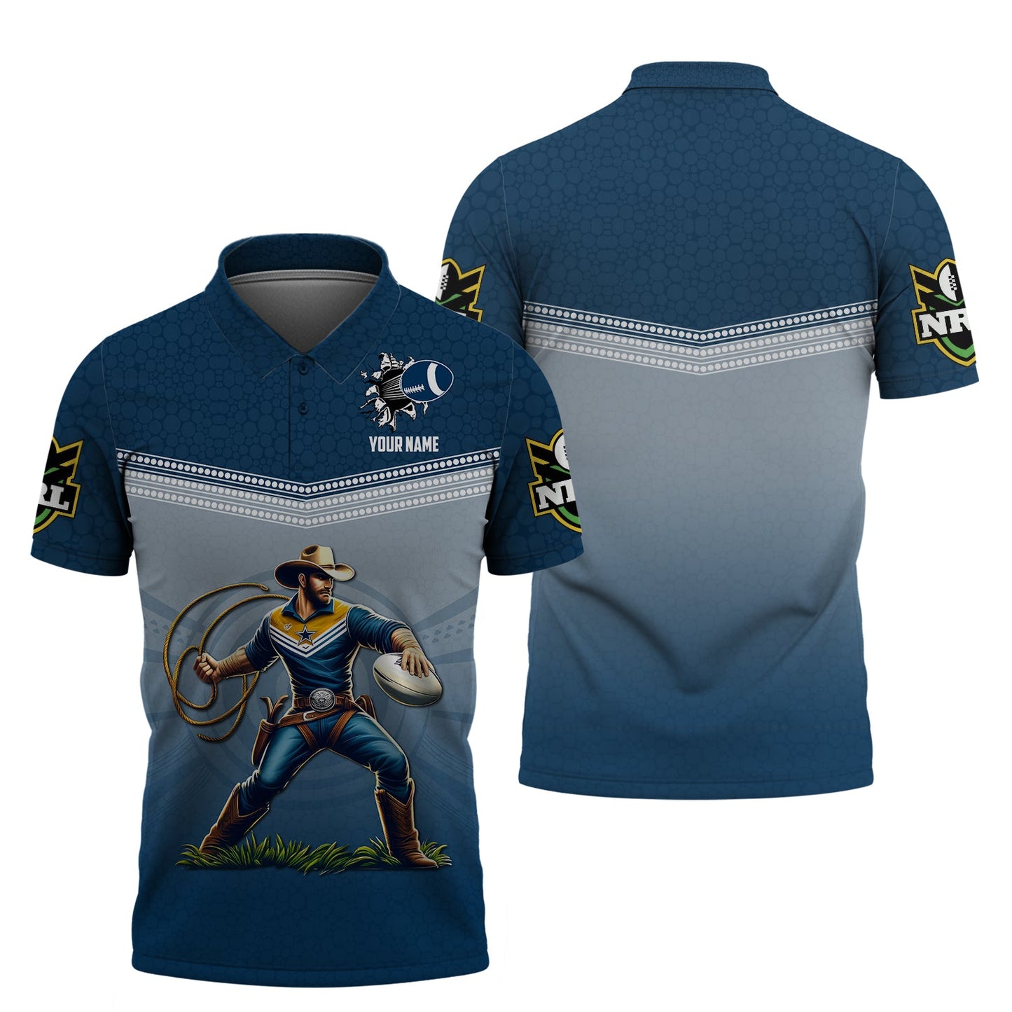 Zipper Hoodie North Queensland  Cowboys 3D Shirt Rugby Custom T-Shirt