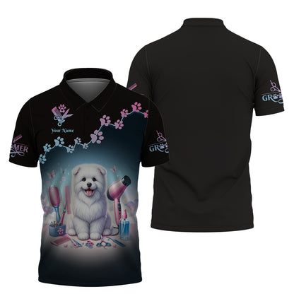 Zipper Hoodie Groomer Custom T-Shirts Dog And Grooming Tools 3D Shirt