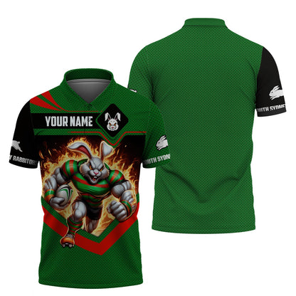 Zipper Hoodie Rugby Custom T-Shirts South Sydney Rabbitohs 3D Shirt