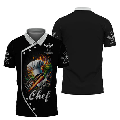 Zipper Hoodie Chef Cooking 3D Shirt Kitchen Tools Custom T-Shirts