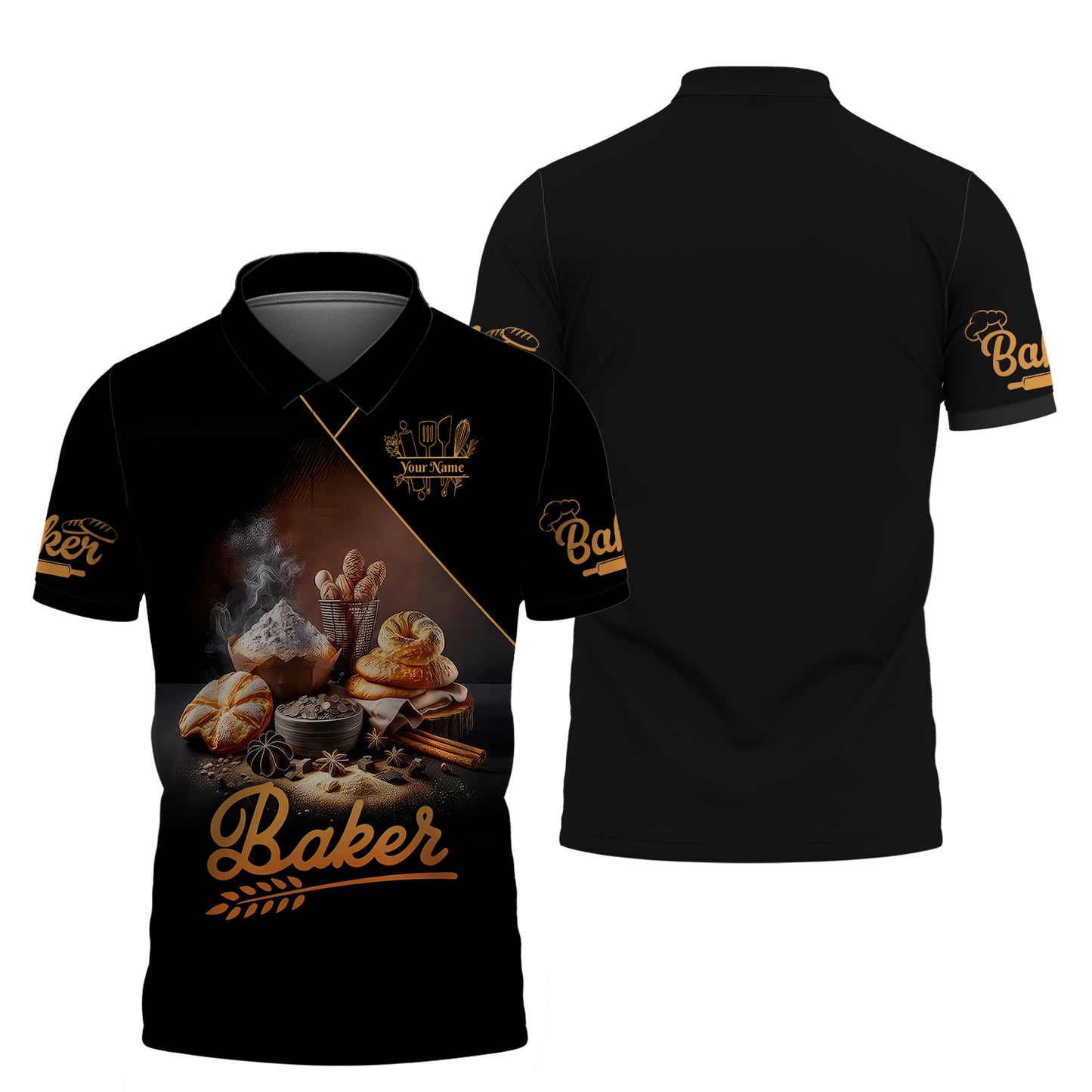 Stack Of Hot And Fresh Bread 3D Shirt Bakery Custom T-Shirts Gif For Baker