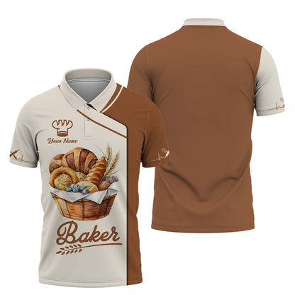 Baker Custom T-Shirts Bakery Bread 3D Shirt, Zipper Hoodie