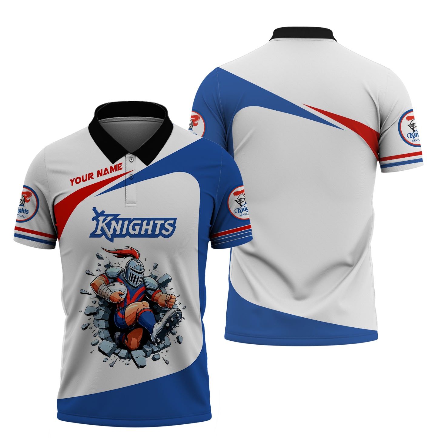 Newcastle Knights 3D Shirt Rugby Custom T-Shirts