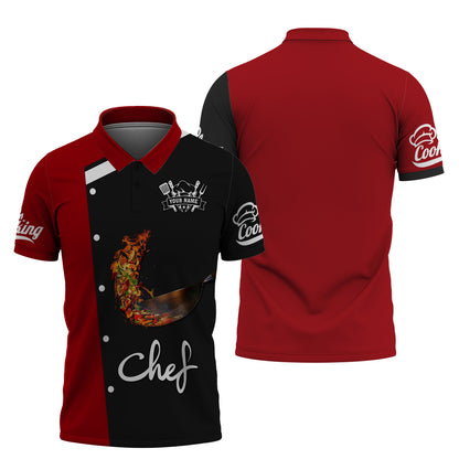 Food Is Being Tossed With Fire 3D Shirts Cooking Chef Custom T-Shirts