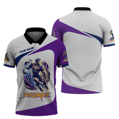 Zipper Hoodie Rugby Lovers Custom T-Shirts Melbourne Storm 3D Shirt