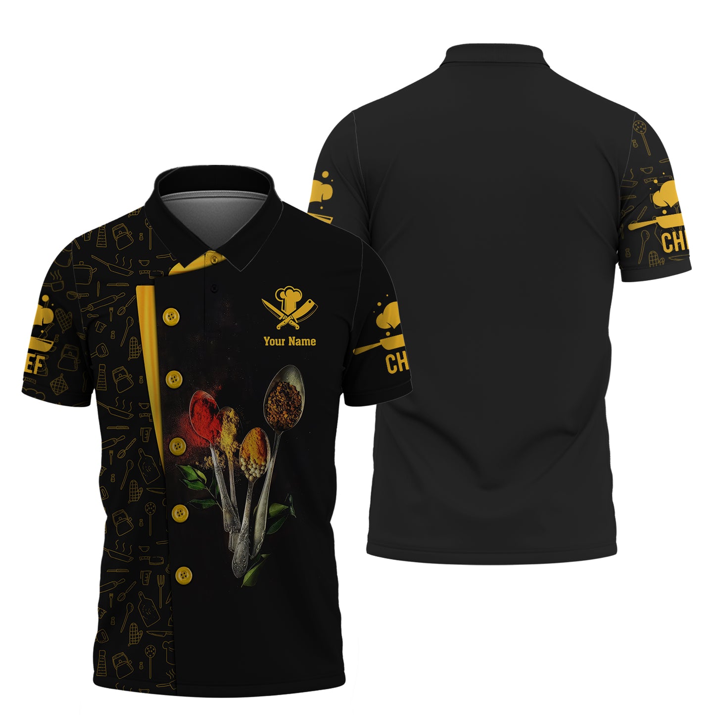 Chef Cooking Custom T-Shirts Masala Spices Of Kitchen 3D Shirts