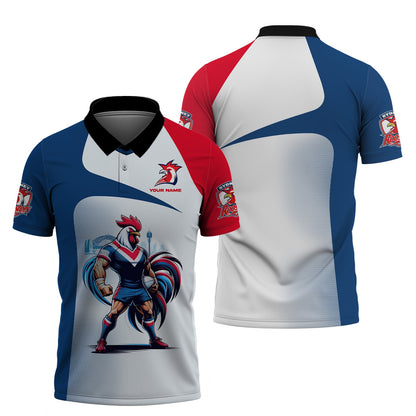 Zipper Hoodie Sydney Roosters 3D Shirt Rugby Custom T-Shirts