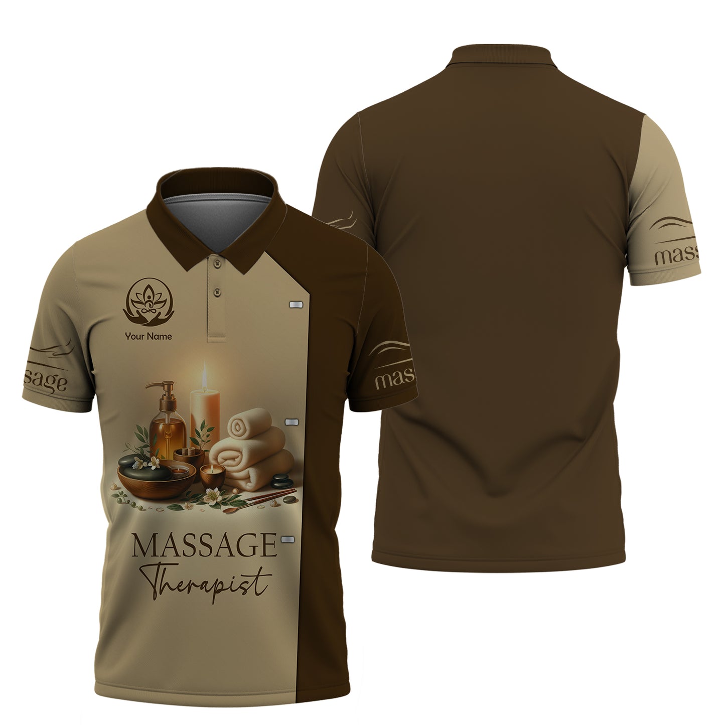 Tranquil Spa 3D Shirt Therapist Massage Custom T-Shirts