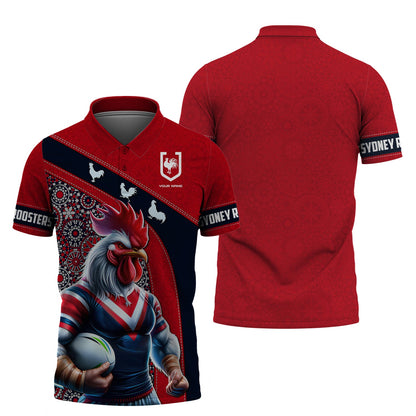 Zipper Hoodie Personalized T-Shirt Sydney Roosters Custom T-Shirts Rugby Lover 3D Shirt