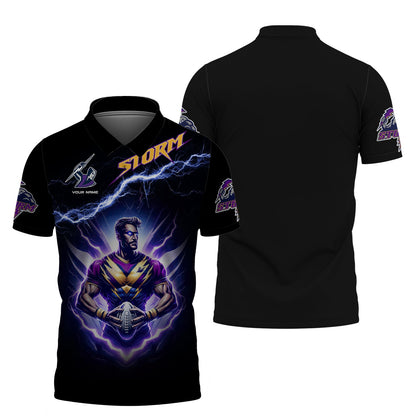 Zipper Hoodie Personalized Shirt Melbourne Storm 3D Shirt Rugby Custom T-Shirts