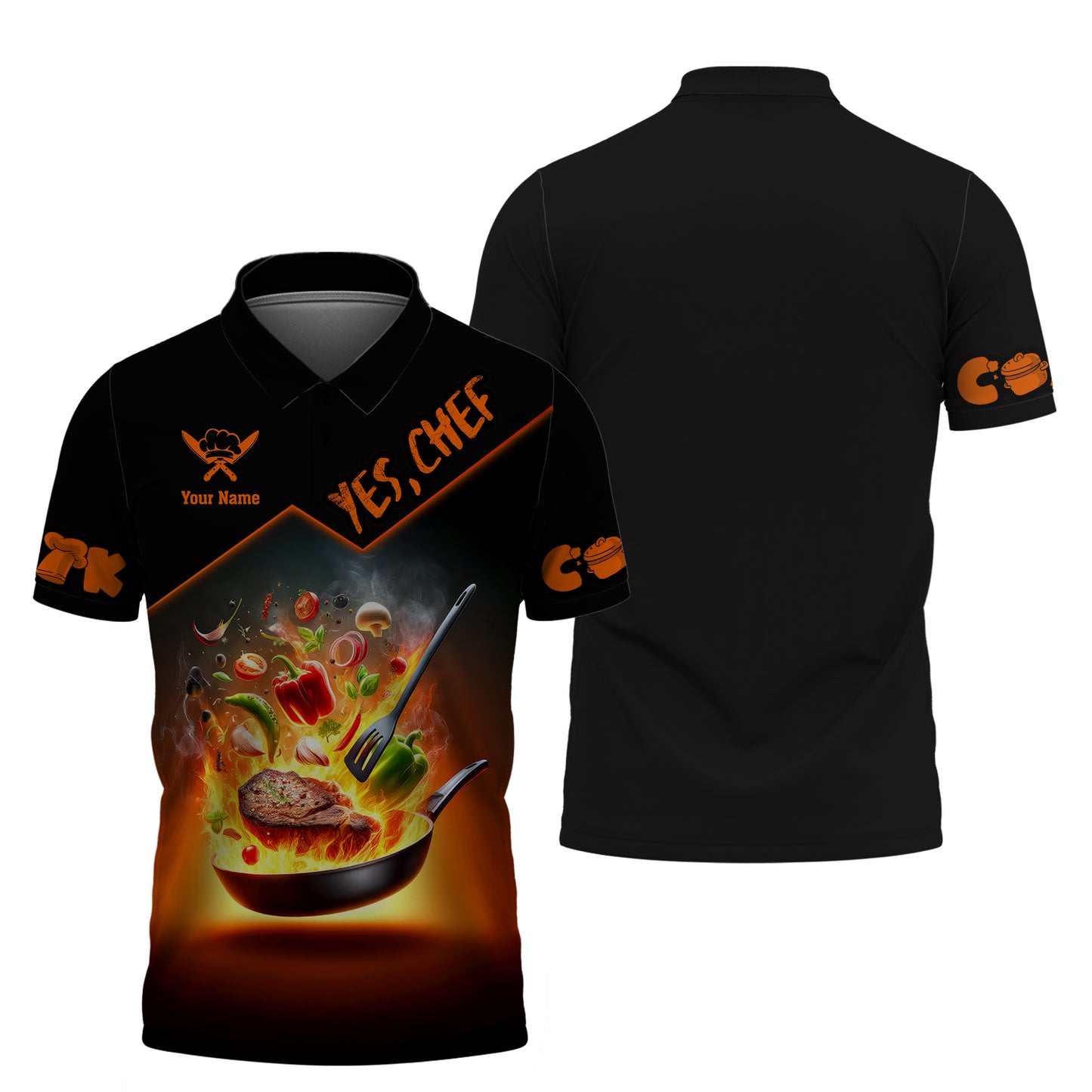 Personalized Custom T-Shirts Chef, Gif For Chef, Pan Of Chef 3D Shirts