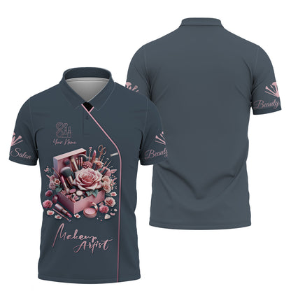 Beauty Rose Custom T-Shirts Artistic Makeup Kit 3D Shirt