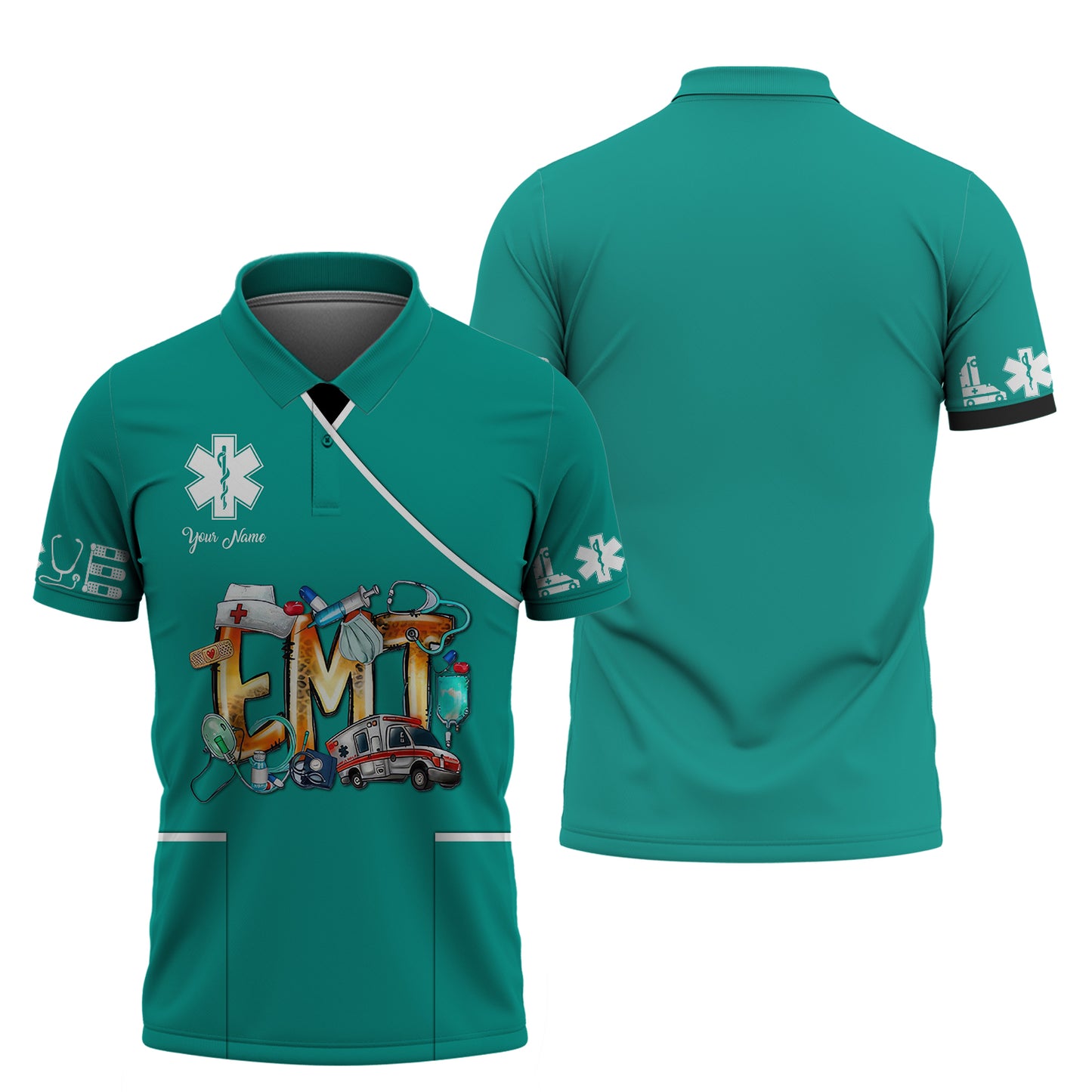 Medical First Aid Equipment 3D Shirt EMT Lover Custom T-Shirts