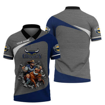 Zipper Hoodie Rugby Lover Custom T-Shirts North Queensland  Cowboys 3D Shirts