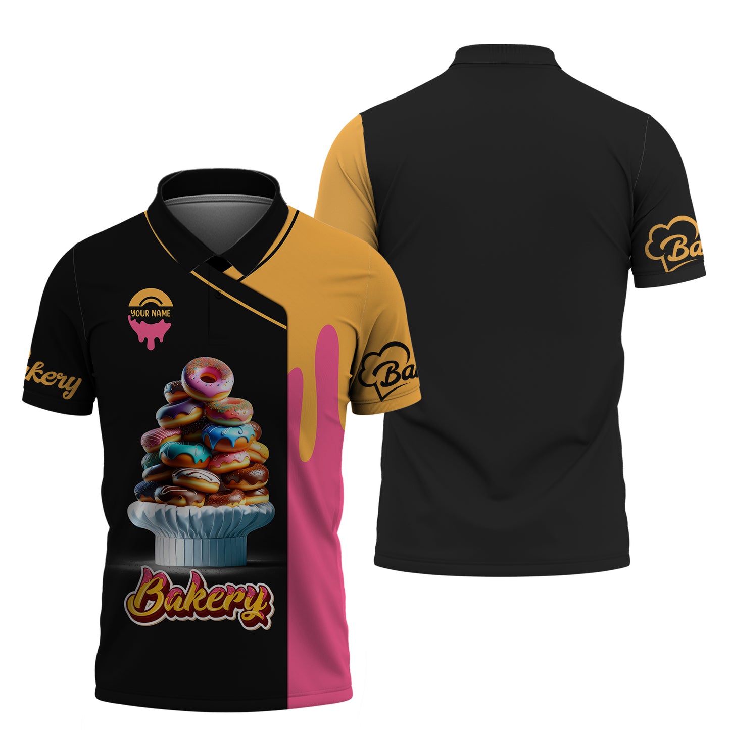 Bakery Sweet Cake Custom T-Shirts Gif For Baker Colorful Delicious Donuts 3D Shirt