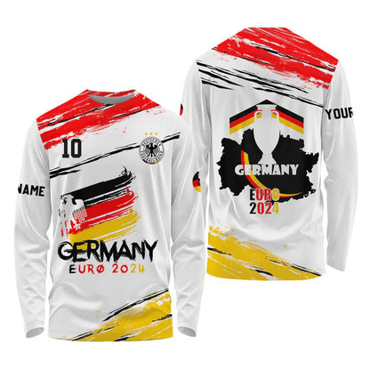 Zipper Hoodie Unisex Shirt - Custom Name Shirt, Germany National Team Euro 2024 Shirt