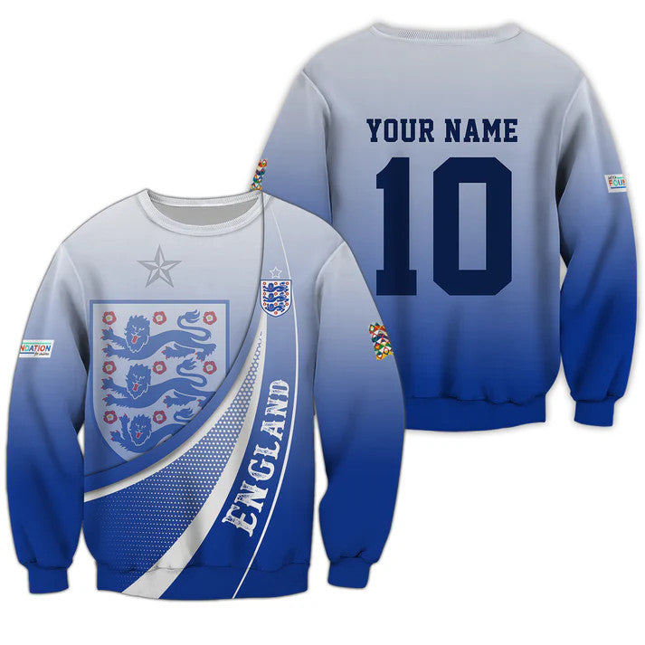 Unisex Shirt - Custom Name And Number, England Euro 2024 Shirt