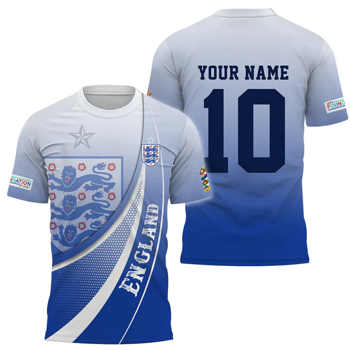 Unisex Shirt - Custom Name And Number, England Euro 2024 Shirt